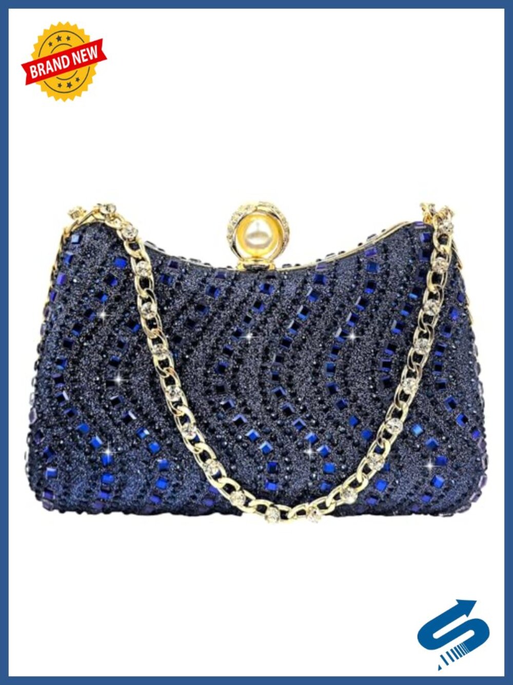Rhinestone Crystal Clutch Purses for Women Formal Evening Handbags Wedding